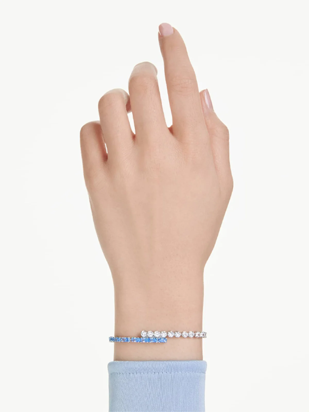 SWAROVSKI Vòng Tay Matrix:Bracelet Crsh Blu/Rhs M