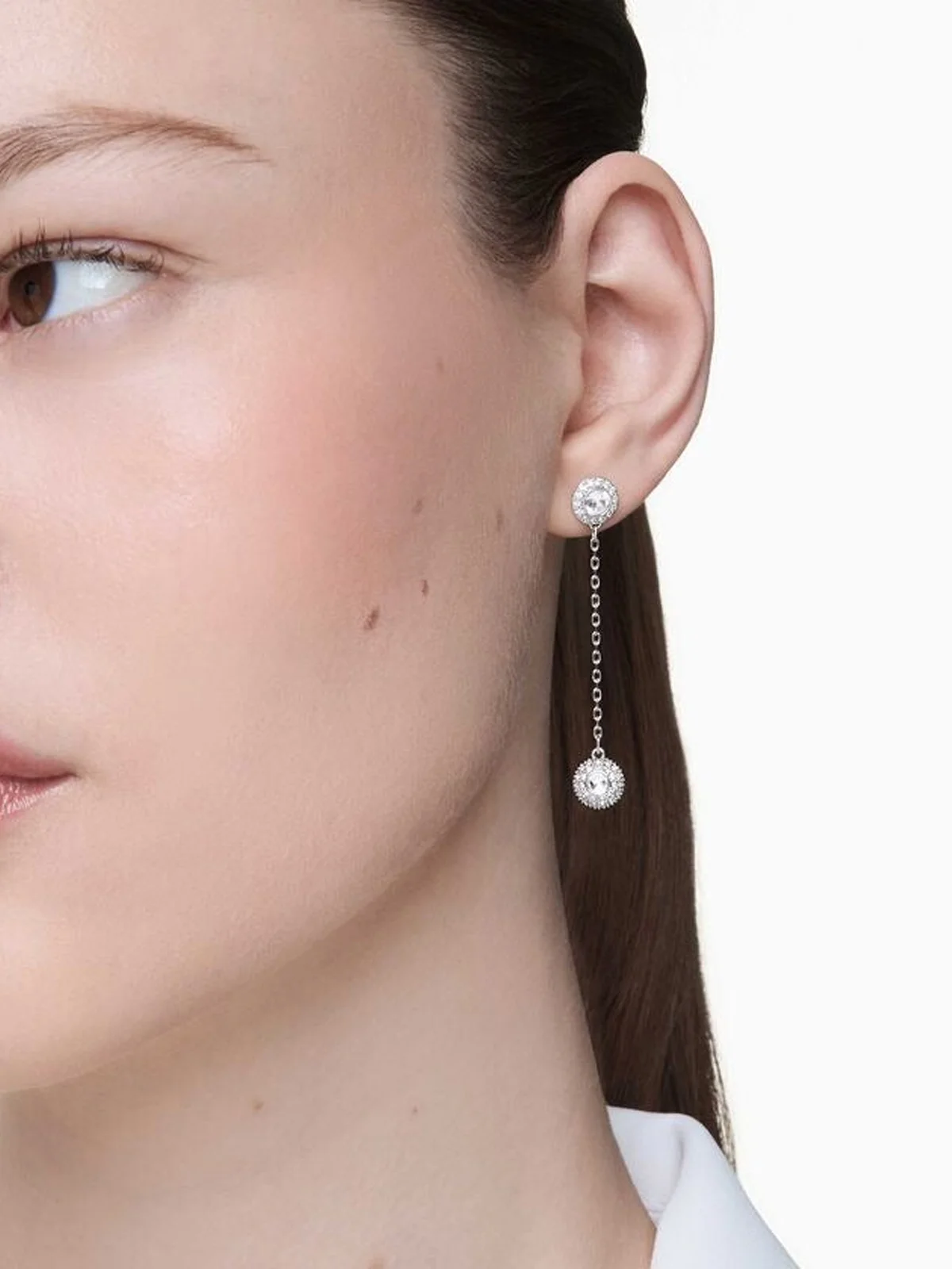 SWAROVSKI Bông Tai Una:Pe Cre/Rhs