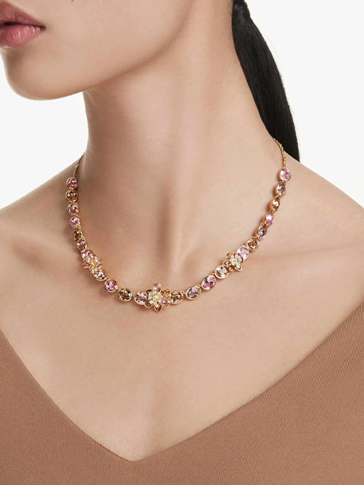 SWAROVSKI Vòng Cổ Idyllia:All Ard Flower Mul/Gos