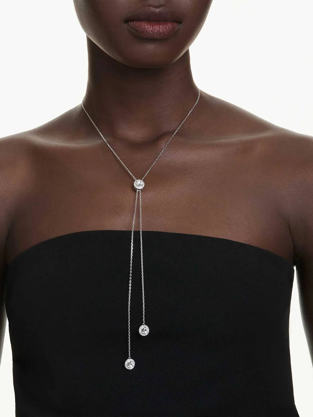 SWAROVSKI Vòng Cổ Una:Pend Y Double Side Cre/Rhs