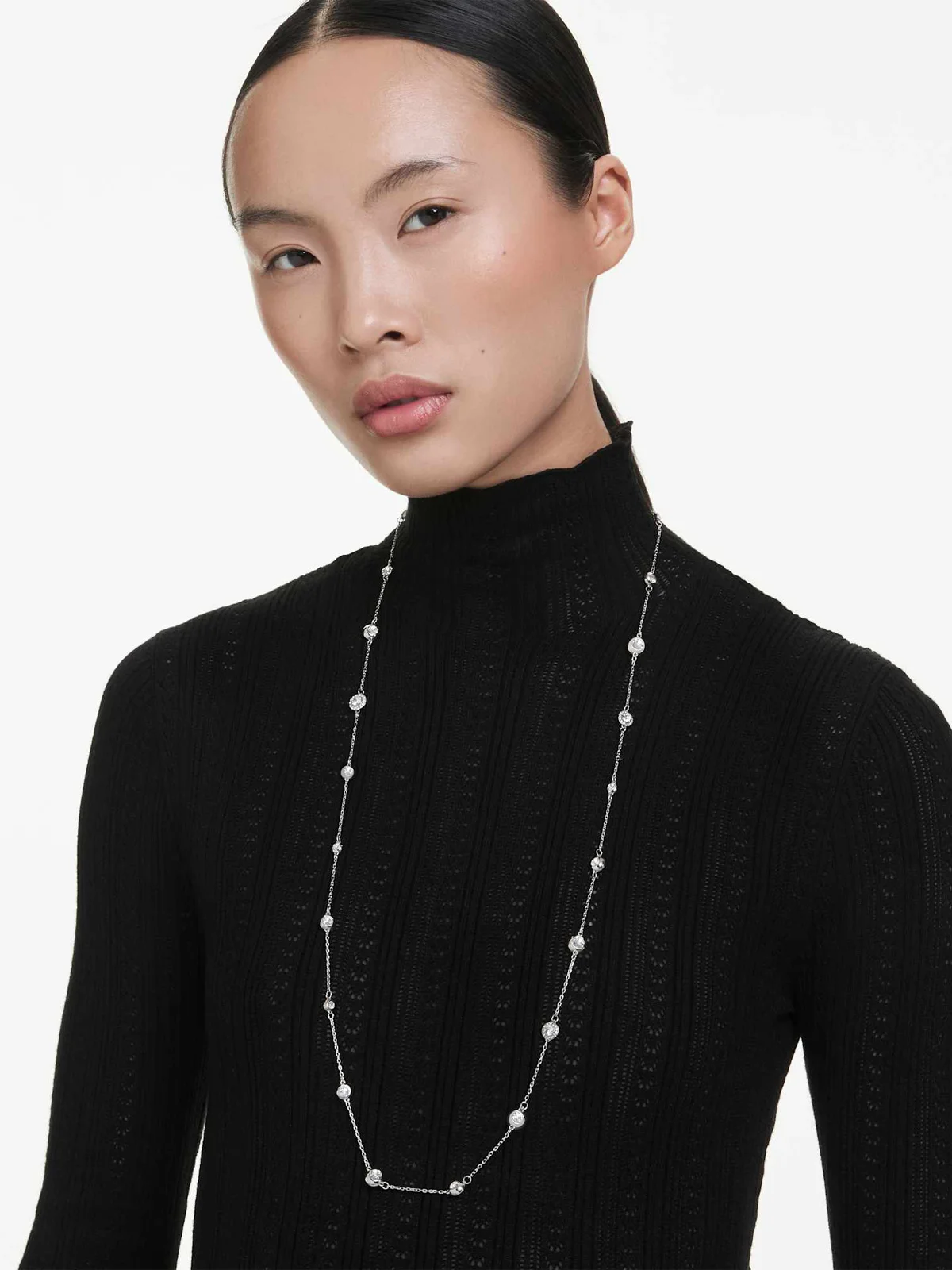 SWAROVSKI Vòng Cổ Una:Strand Double Side Cre/Rhs