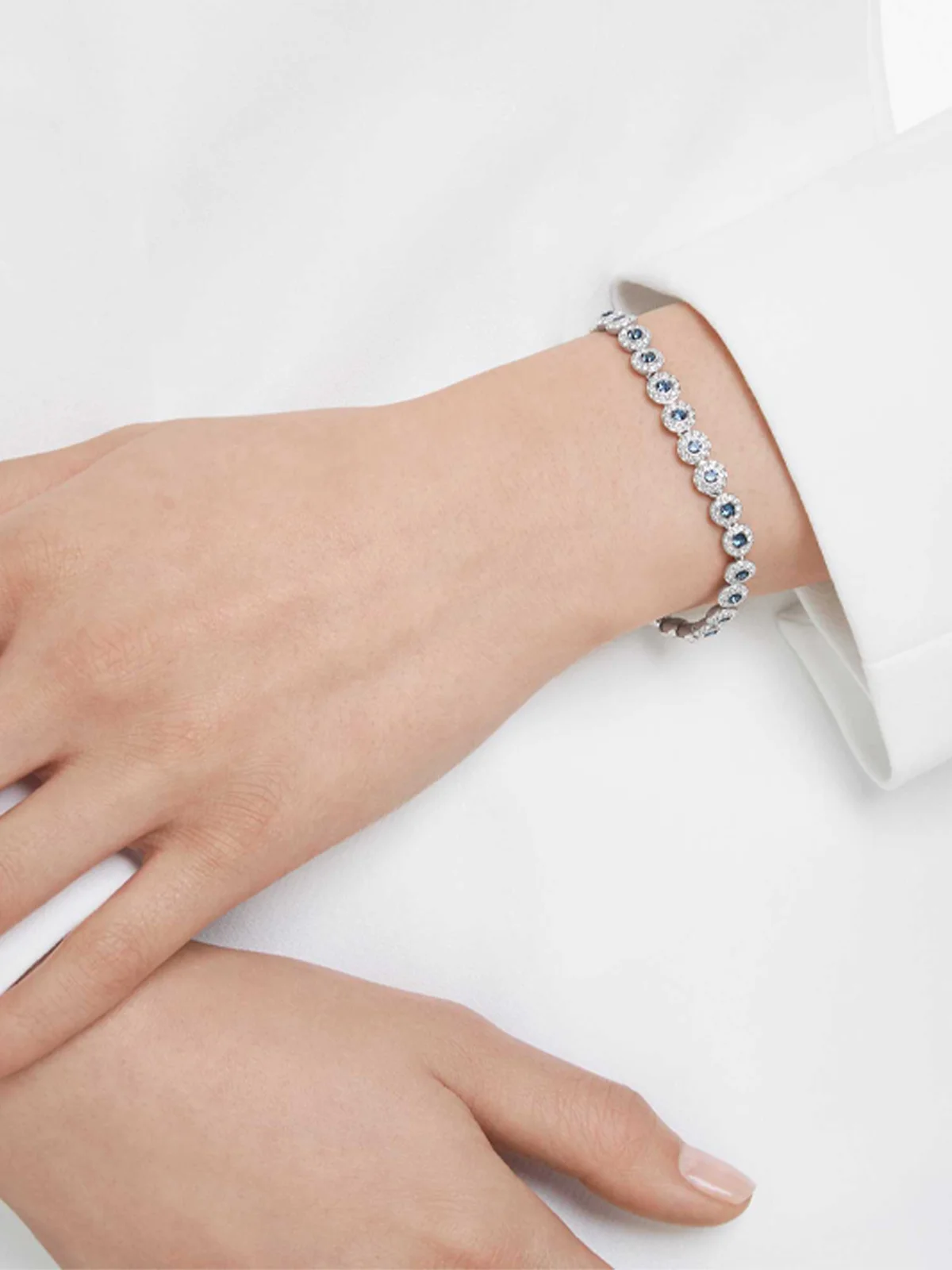 SWAROVSKI Vòng Tay Una:Bracelet S Angelic Blu/Rhs