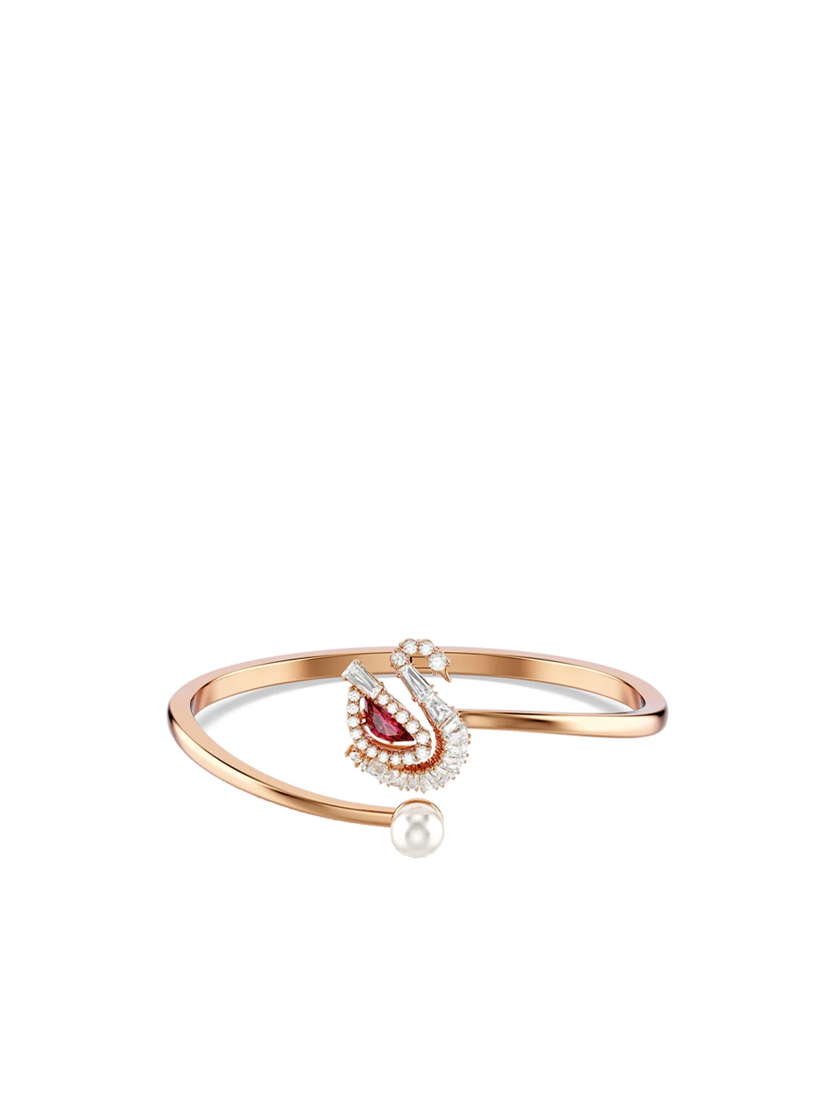 SWAROVSKI Vòng Tay Swan:Soft Bangle Red/Ros