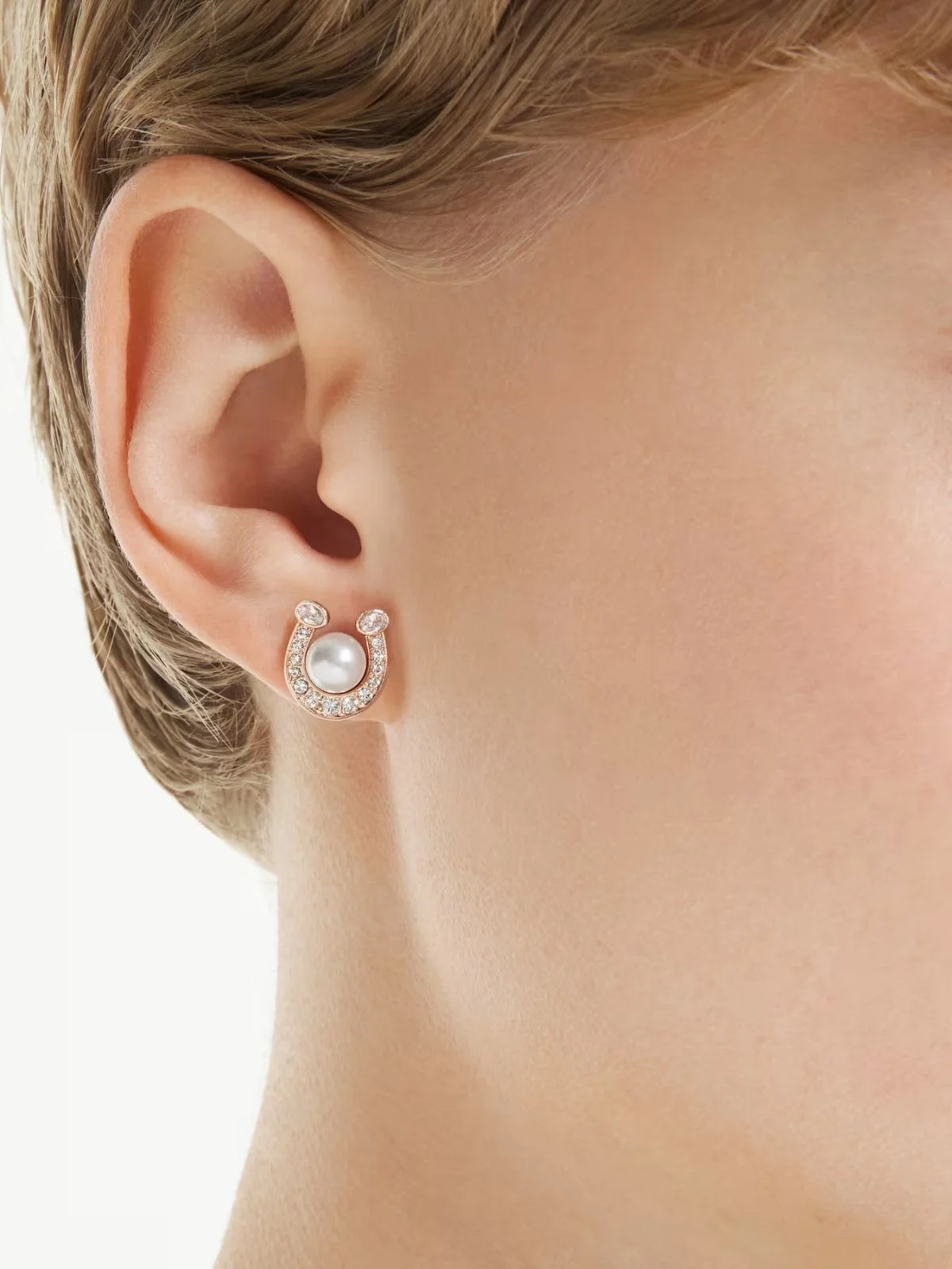 SWAROVSKI Bông Tai Symbolica:Pe Whi/Ros