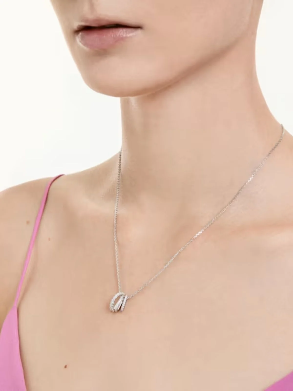 SWAROVSKI Vòng Cổ Hyperbola:Pend White/Rhs