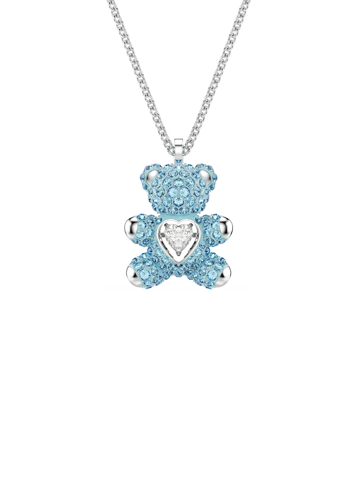 SWAROVSKI Vòng Cổ Teddy:Pend Blue Aqua/Rhs