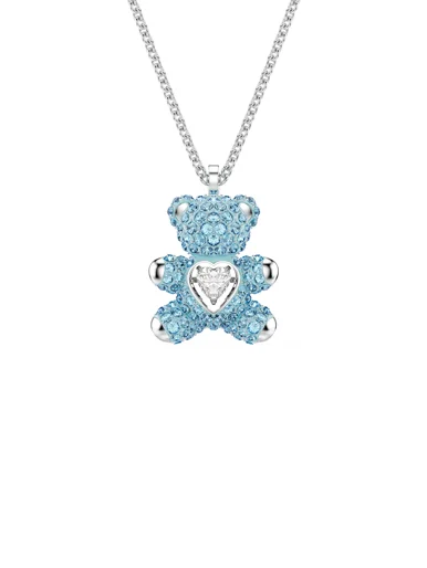 SWAROVSKI Vòng Cổ Teddy:Pend Blue Aqua/Rhs