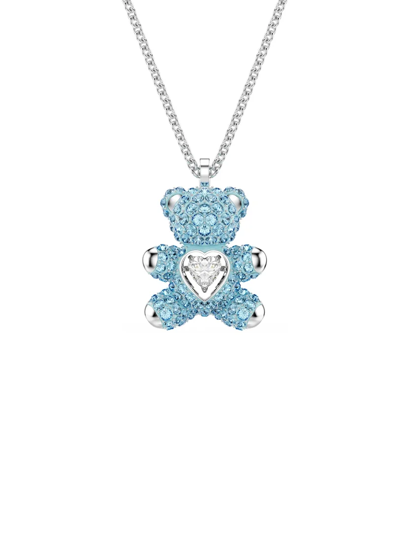 SWAROVSKI Vòng Cổ Teddy:Pend Blue Aqua/Rhs