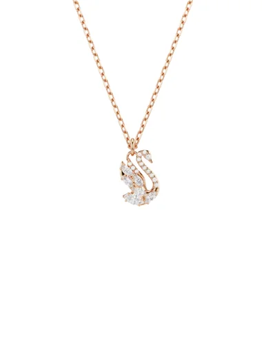 SWAROVSKI Vòng Cổ Swan:Pend Whi/Ros