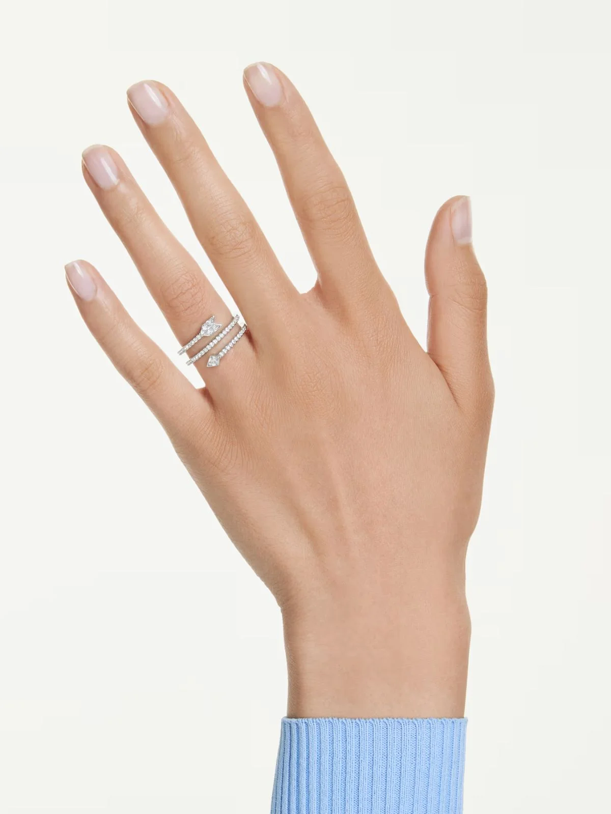SWAROVSKI Nhẫn Idyllia:Ring Arrow Whi/Rhs 55