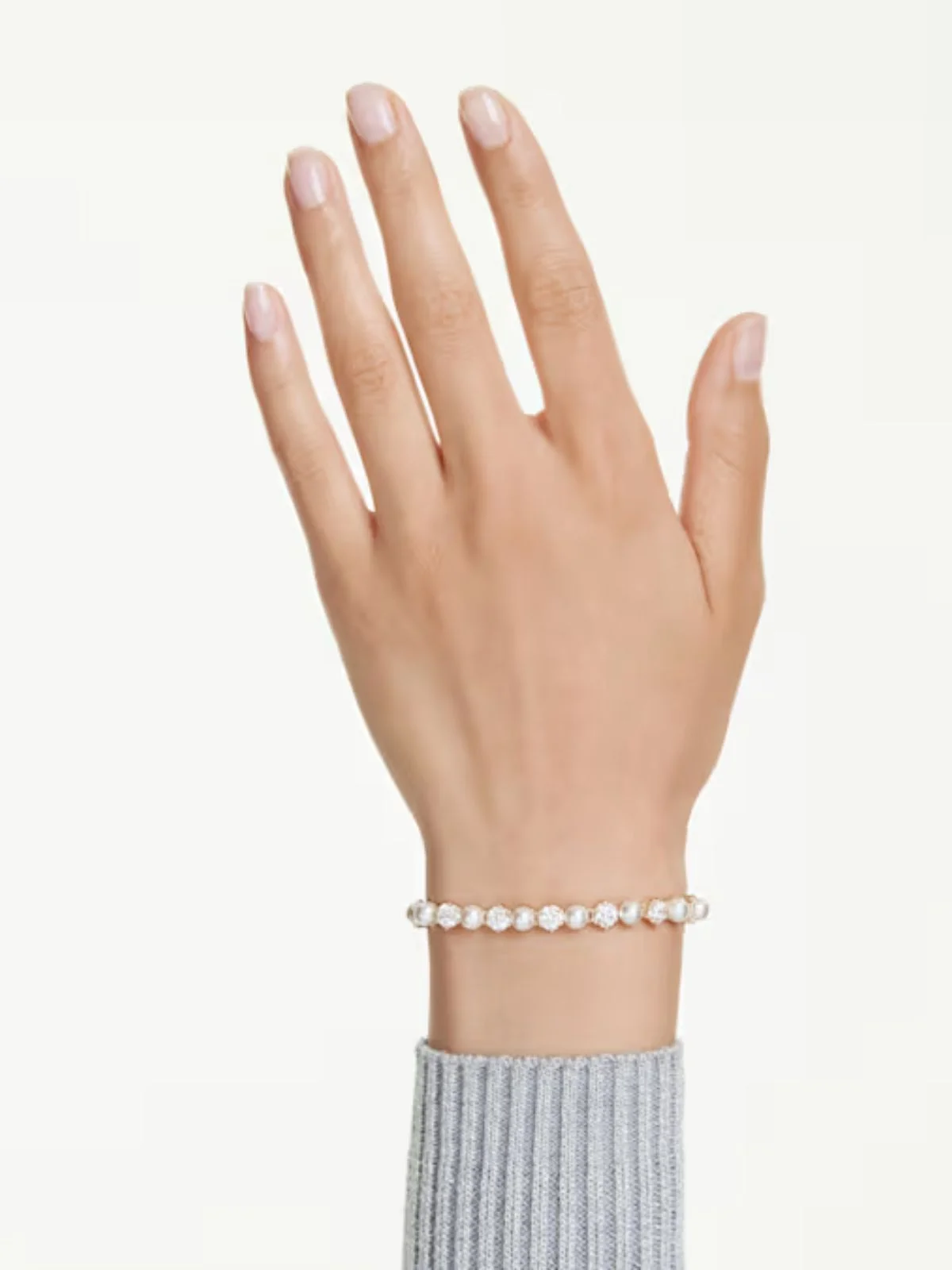SWAROVSKI Vòng Tay Matrix:Tb Pearl White/Gos