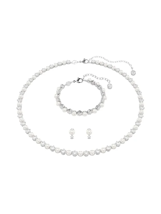 SWAROVSKI Bộ Trang Sức Matrix:Set White/Rhs