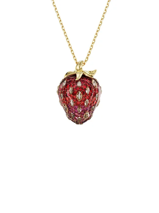 SWAROVSKI Vòng Cổ Idyllia:Pend Strawberry Gos