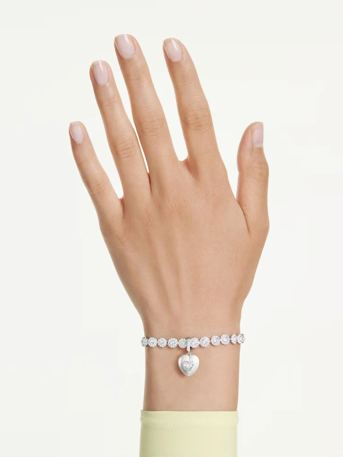 SWAROVSKI Mặt Dây Đeo Idyllia:Charm Heart White/Rhs