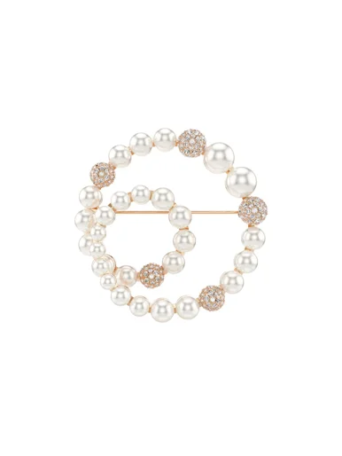 SWAROVSKI Cài Áo Matrix:Brooch Crywhite/Ros
