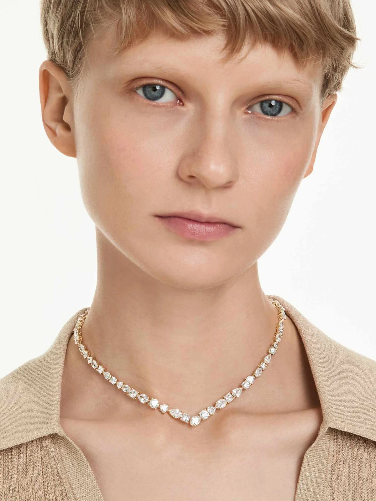 SWAROVSKI Vòng Cổ Mesmera:Necklace V White/Gos