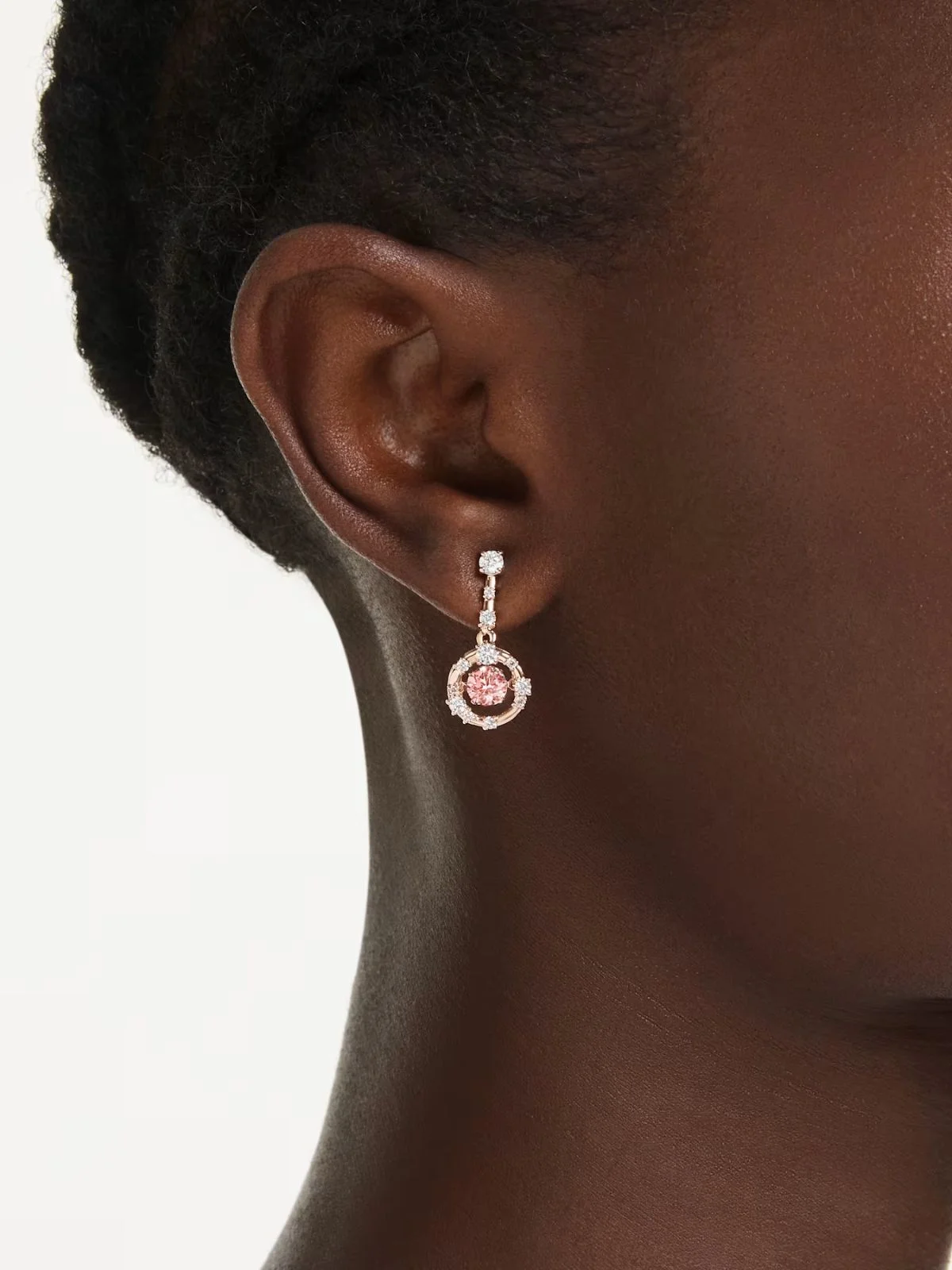 SWAROVSKI Bông Tai Constella:Pe Famor/Ros