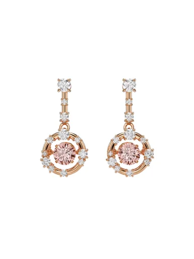 SWAROVSKI Bông Tai Constella:Pe Famor/Ros