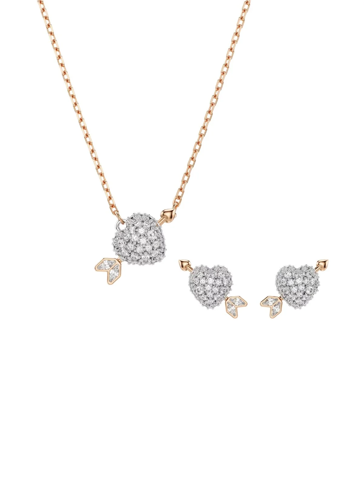 SWAROVSKI Bộ Trang Sức Idyllia:Set White/Ros