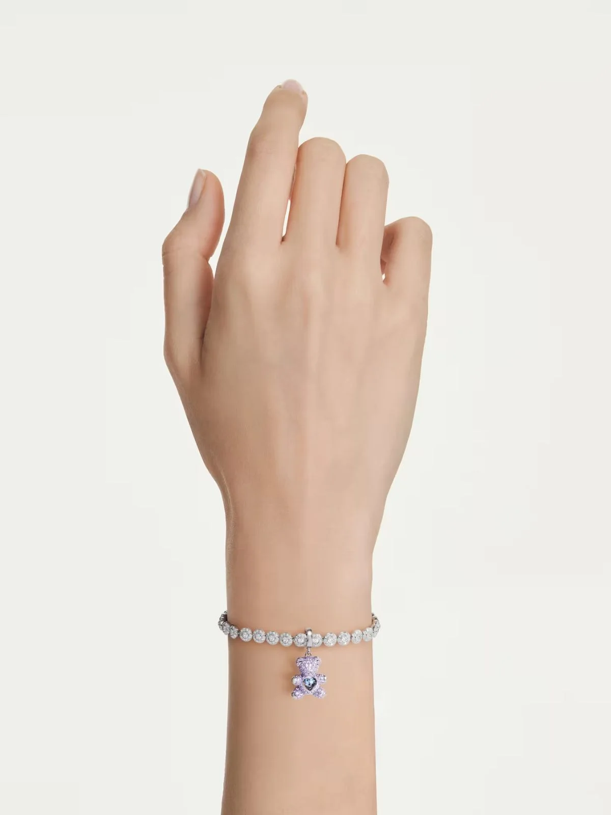 SWAROVSKI Mặt Dây Đeo Idyllia:Charm Teddy Viol/Rhs