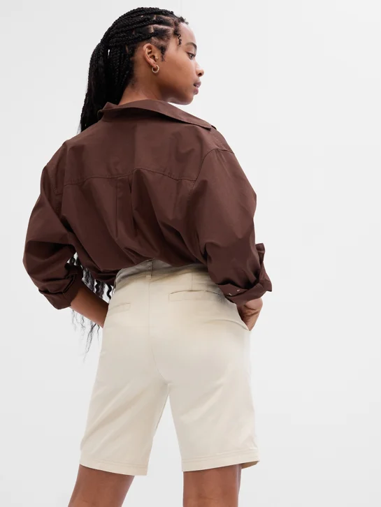 GAP Quần Short Vải Nữ - Bermuda Short