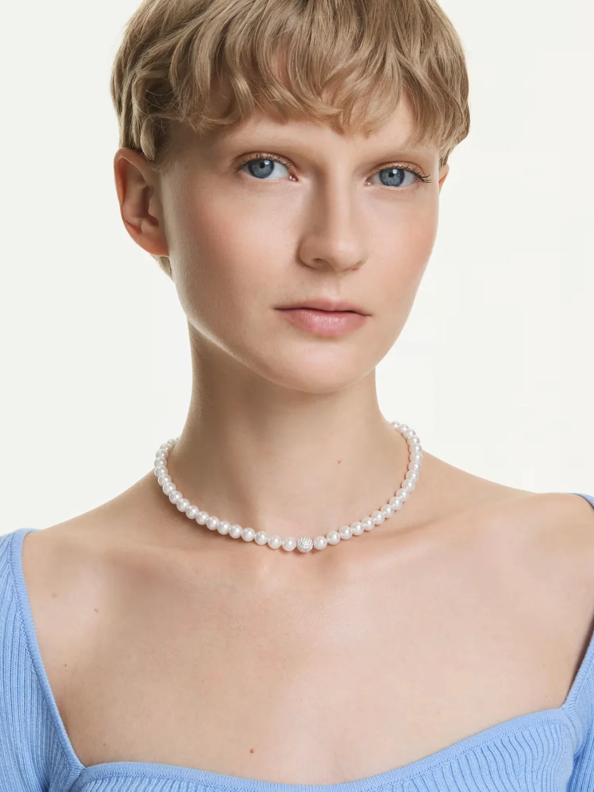 SWAROVSKI Vòng Cổ Matrix:All Ard Prl Whi/Rhs