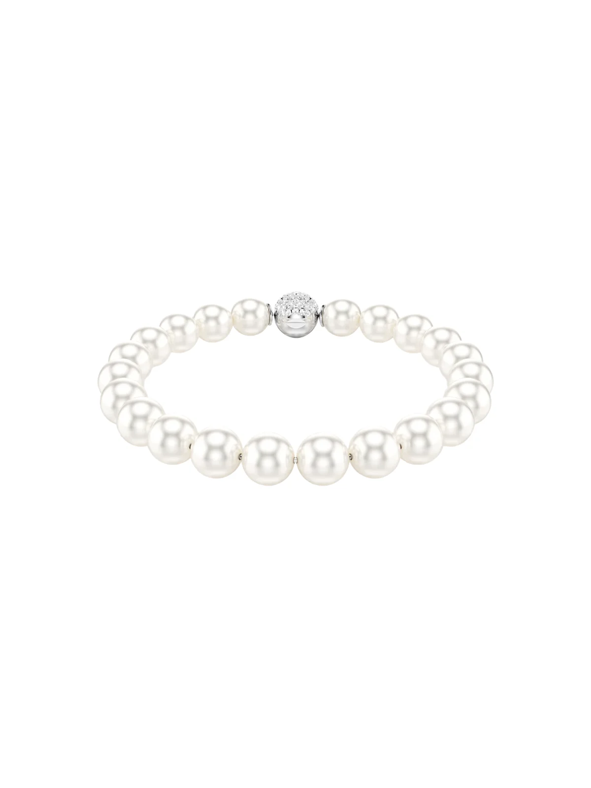 SWAROVSKI Vòng Tay Matrix:Bracelet Prl Whi/Rhs
