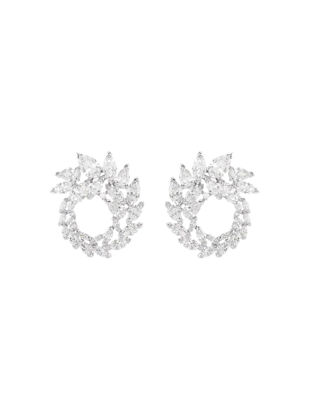 SWAROVSKI Bông Tai Mesmera:Pe Small Hoops Whi/Rhs