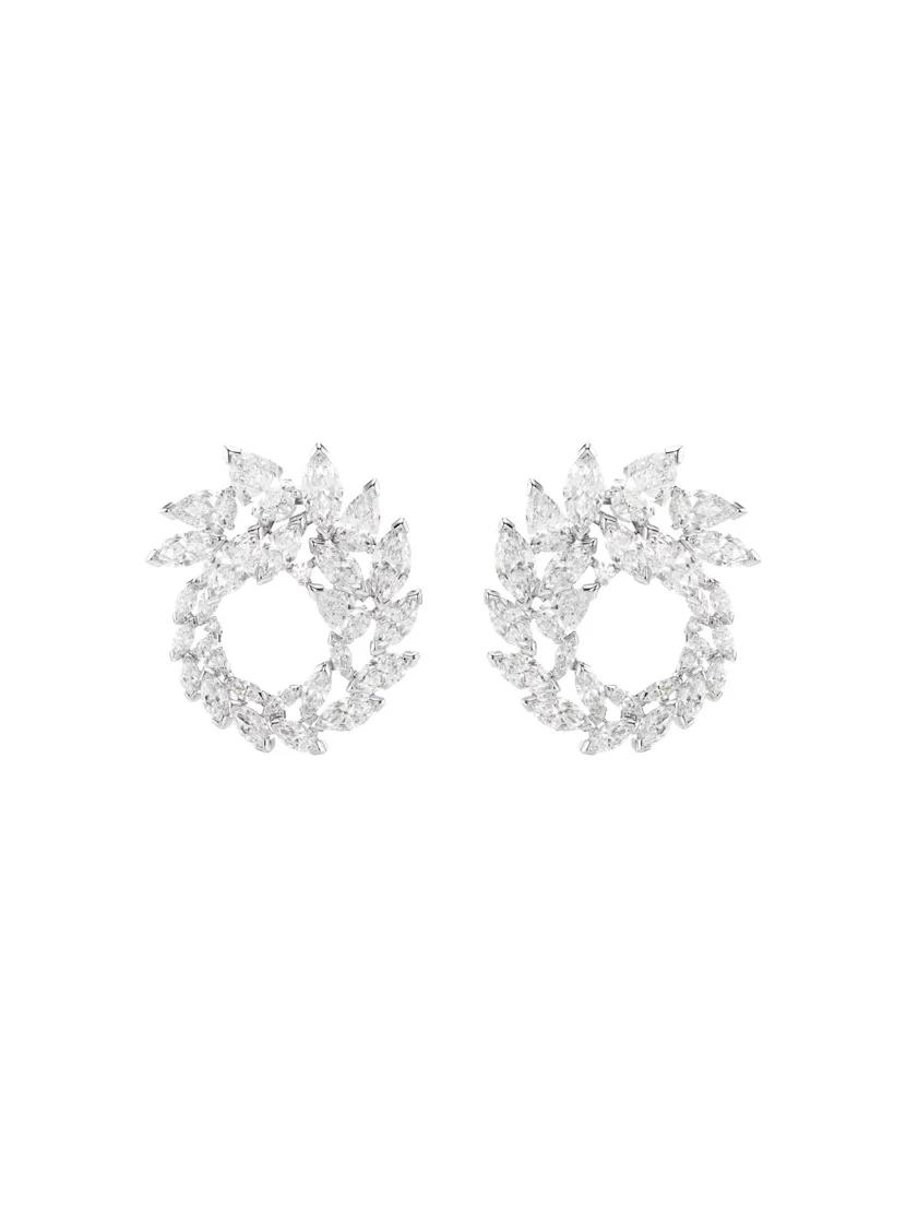 SWAROVSKI Bông Tai Mesmera:Pe Small Hoops Whi/Rhs