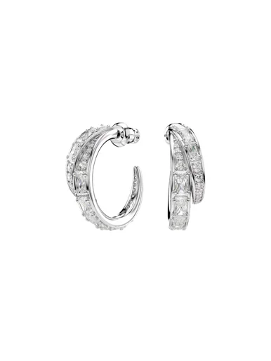 SWAROVSKI Bông Tai Vienna:Pe S Hoops White/Rhs