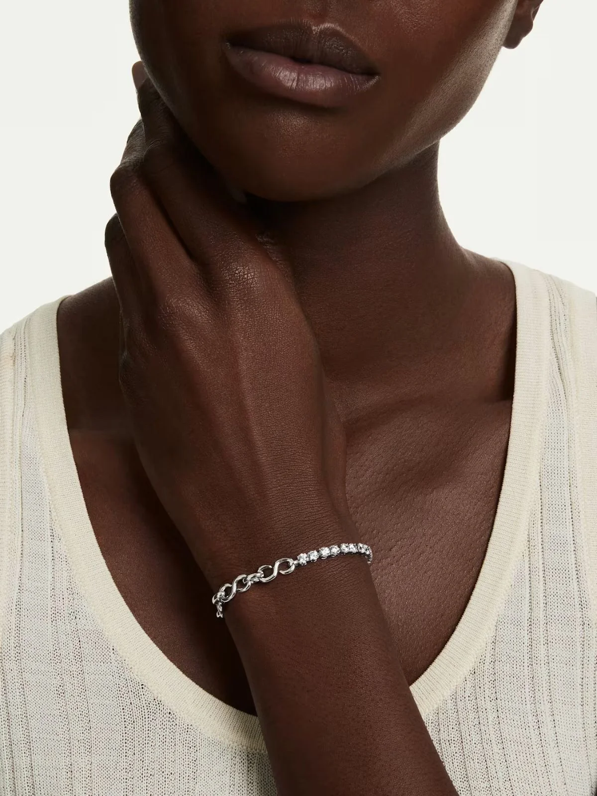SWAROVSKI Vòng Tay Matrix:Bracelet Chain Whi/Rhs