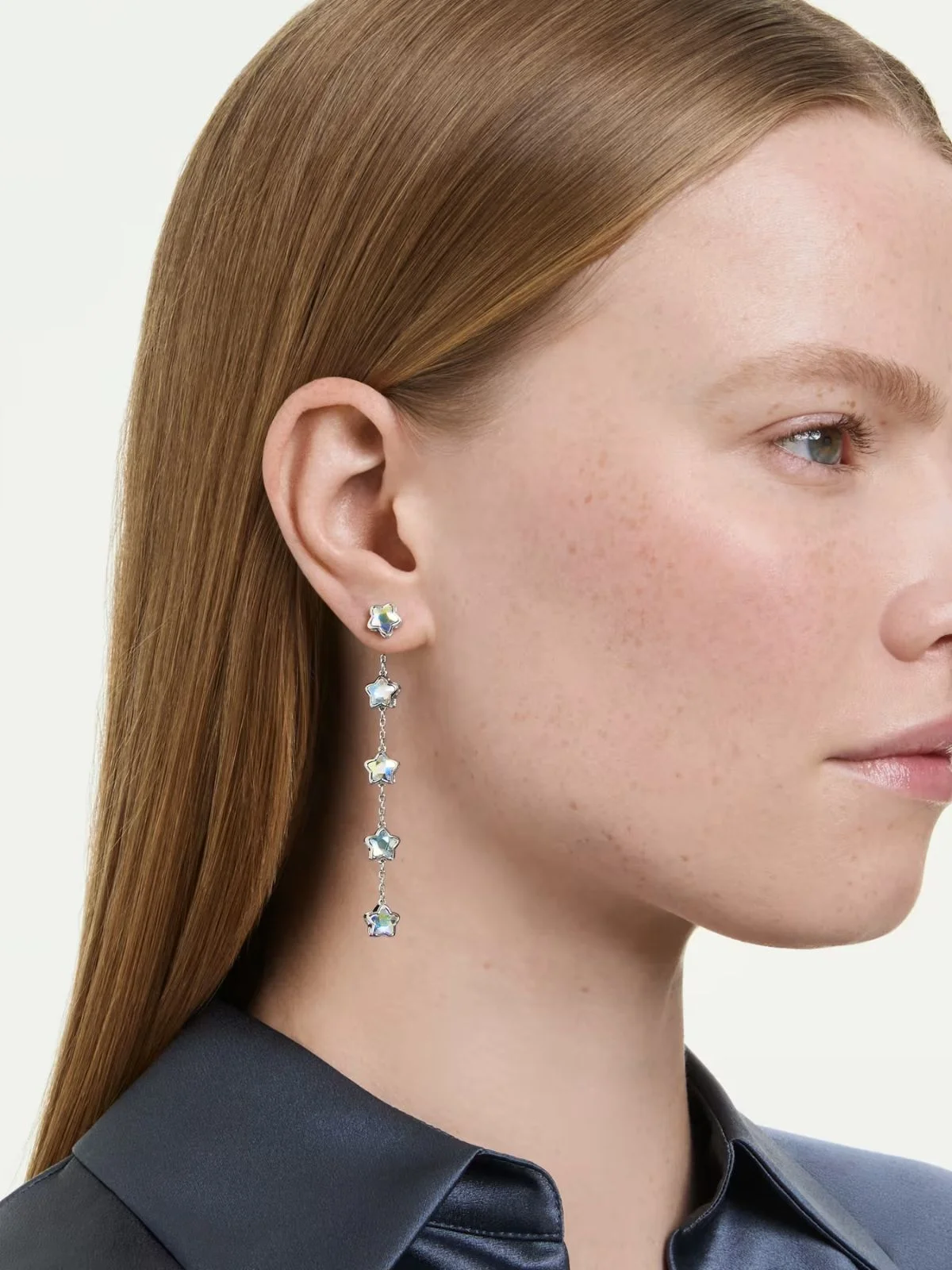 SWAROVSKI Bông Tai Chroma:Pe Drape Mul/Rhs