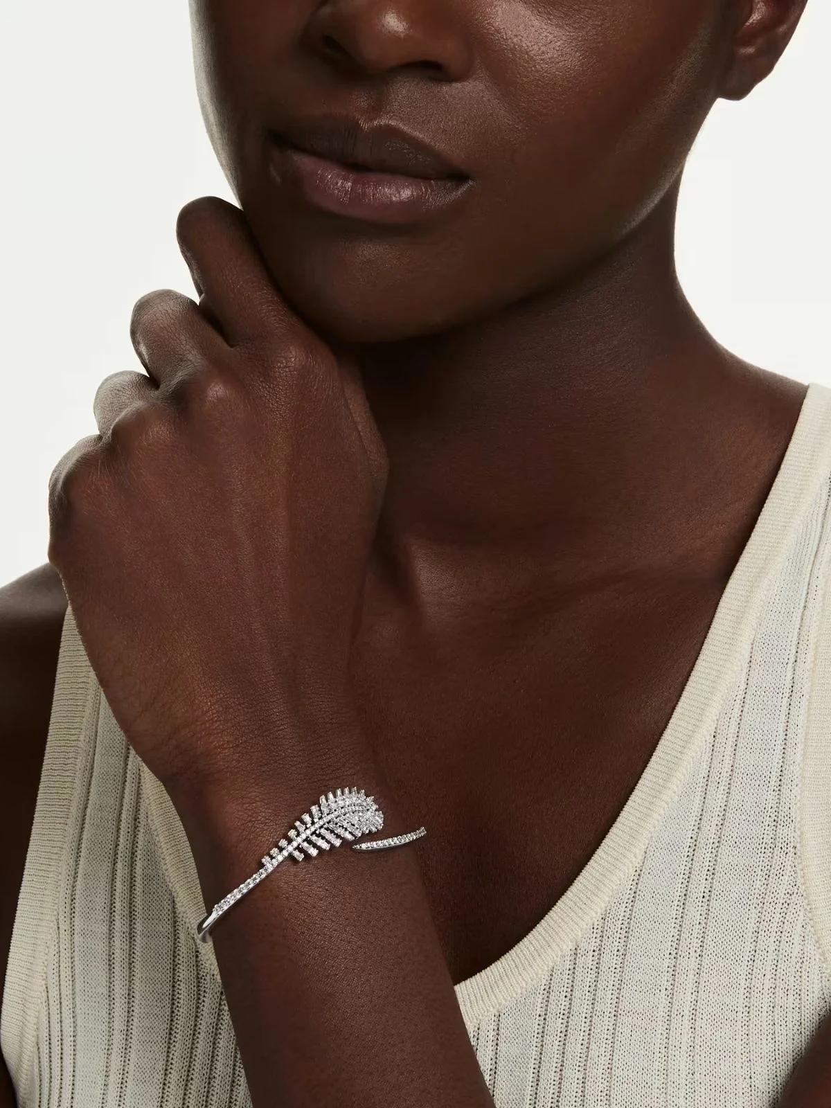 SWAROVSKI Vòng Tay Vienna:Bangle Whi/Rhs S