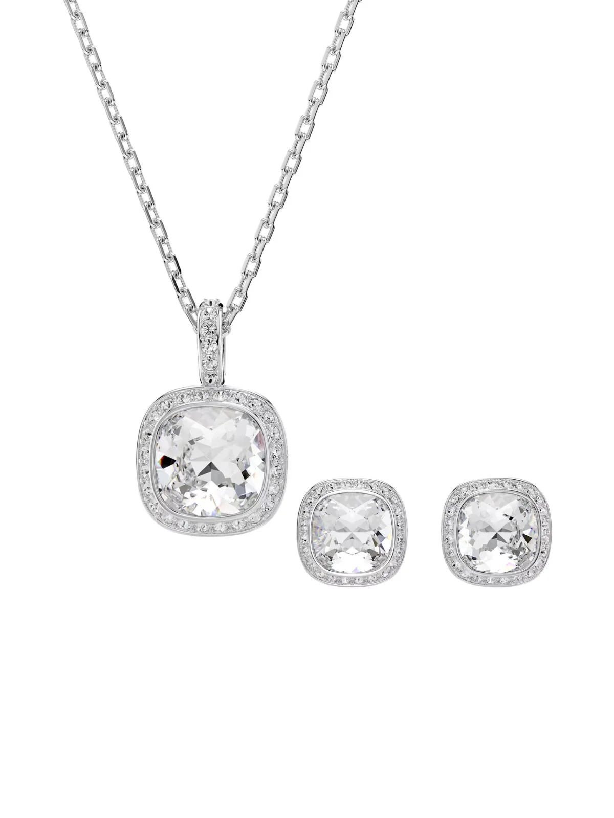 SWAROVSKI Bộ Trang Sức Una:Set Cushion Cry/Rhs