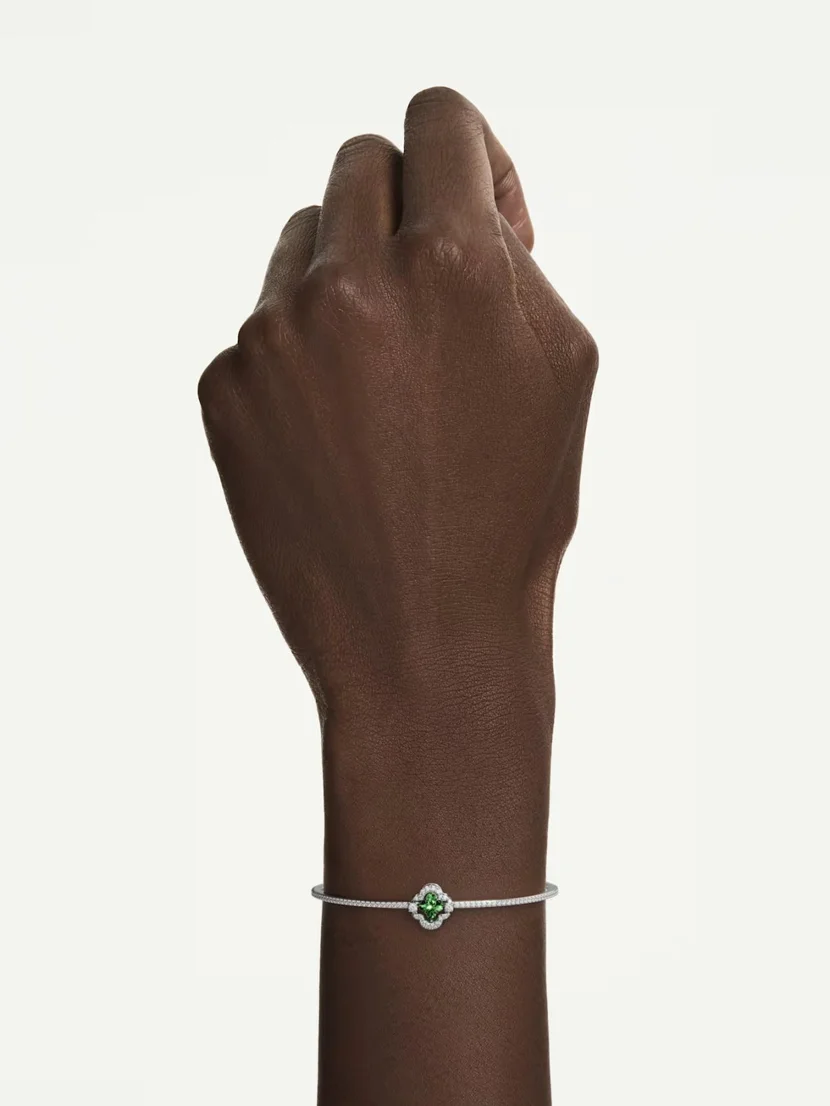 SWAROVSKI Vòng Tay Una:Bangle Clover Dc Gr/Rhs M