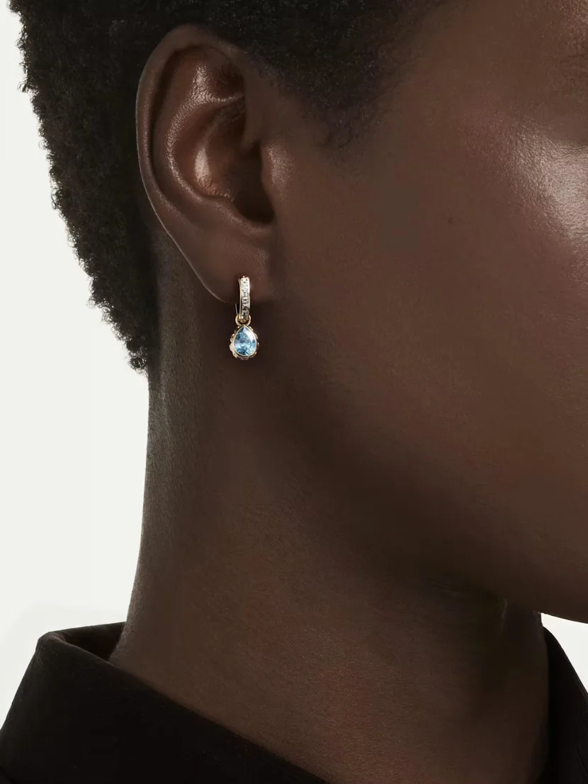 SWAROVSKI Bông Tai Mp Chroma:Pe Drop Pear Bl/Gos