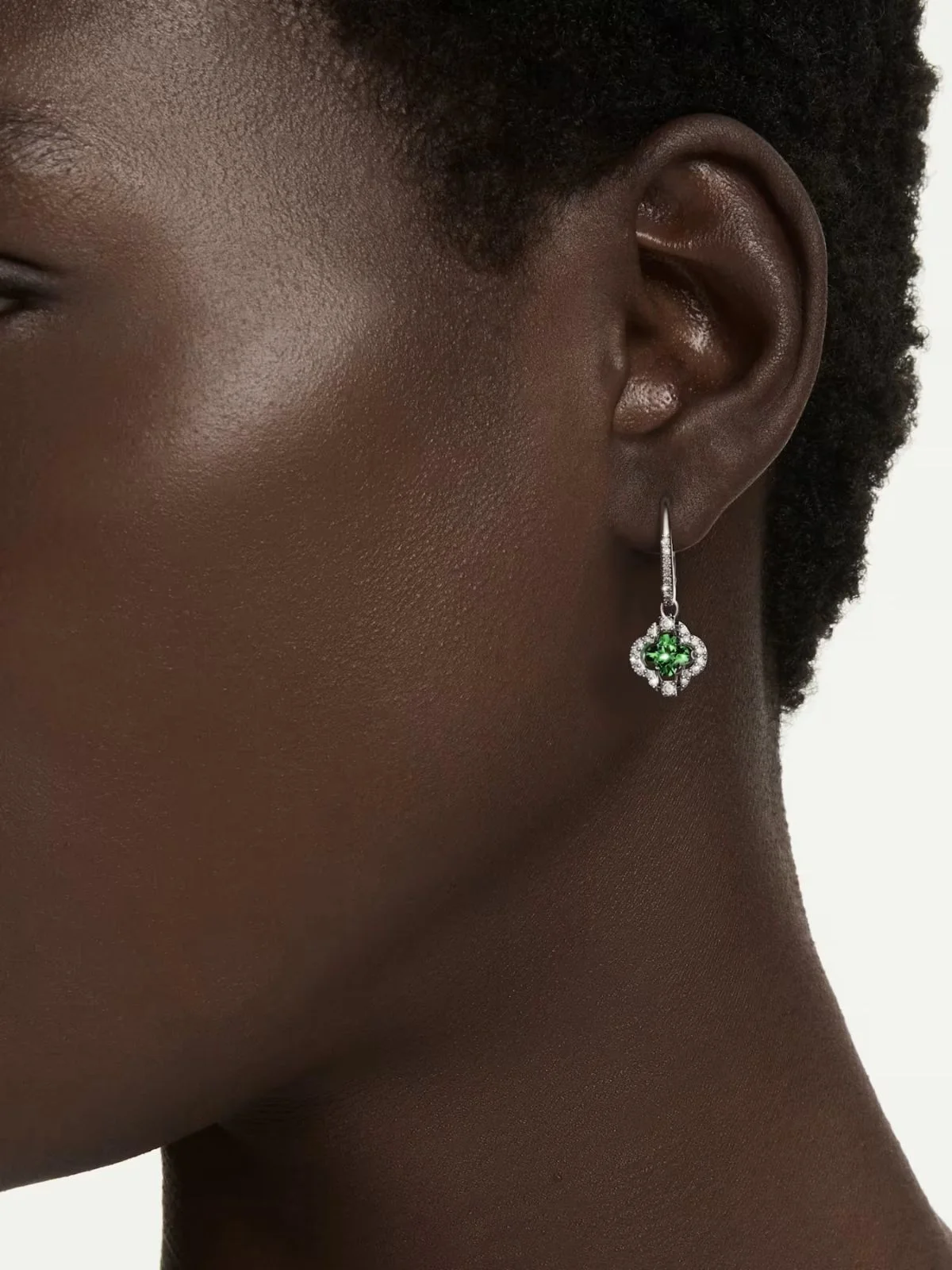 SWAROVSKI Bông Tai Mp Una:Pe Clover Sp Dc Gr/Rhs