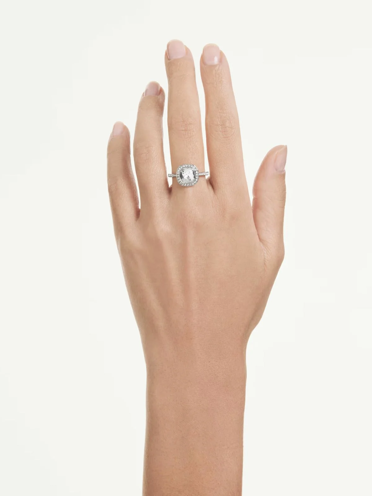 SWAROVSKI Nhẫn Una:Ring Cushion Cry/Rhs 58