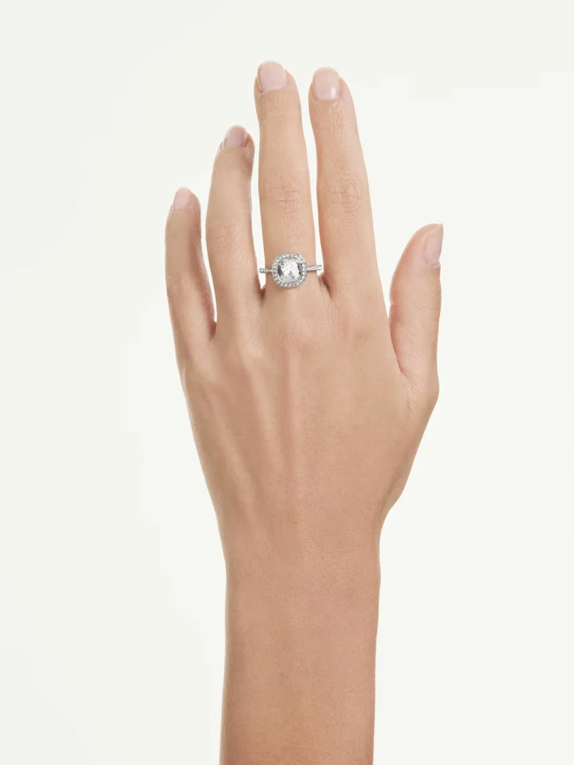 SWAROVSKI Nhẫn Una:Ring Cushion Cry/Rhs 58