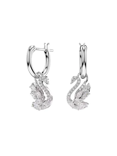 SWAROVSKI Bông Tai Swan:Pe Mn Hoop Xxs White/Rhs