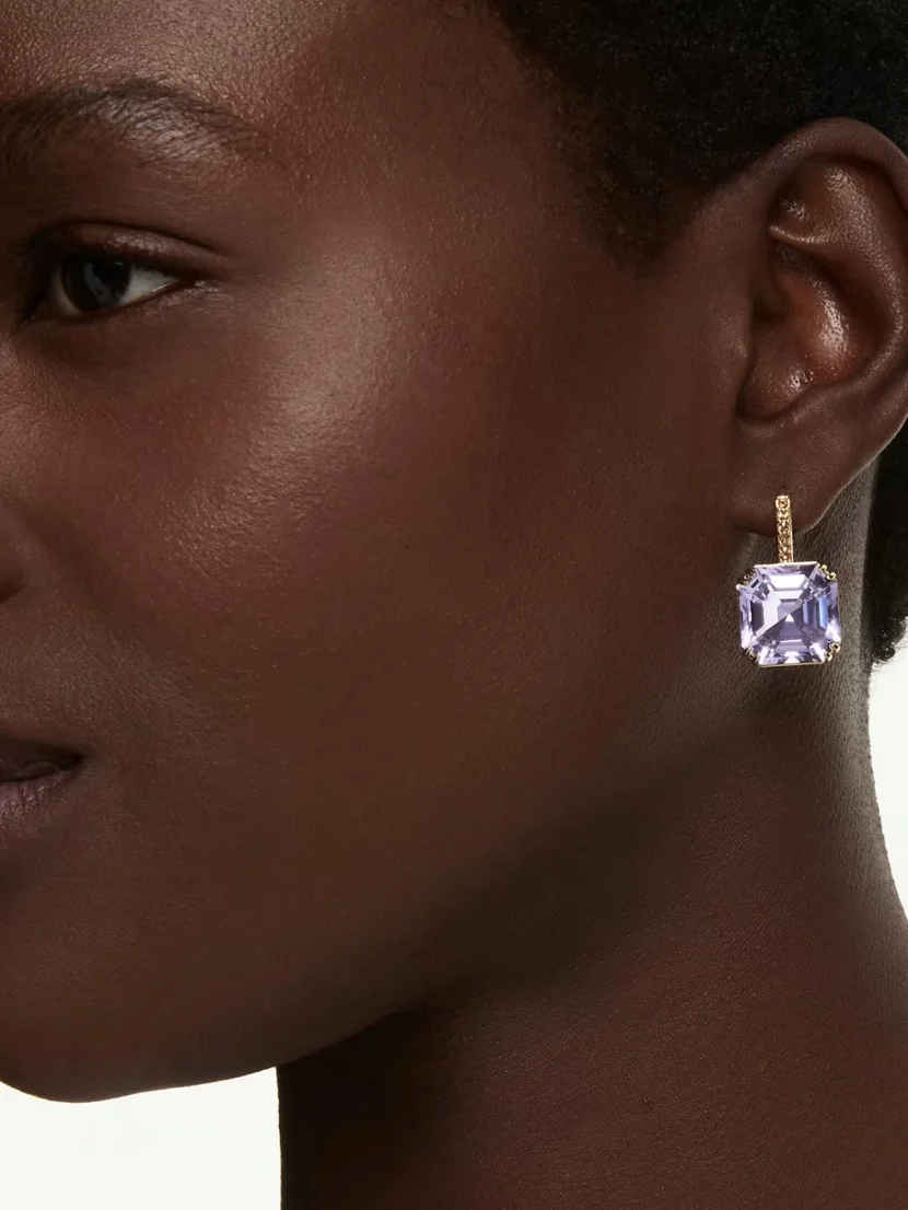 SWAROVSKI Bông Tai Millenia:Pe Square Viol/Gos