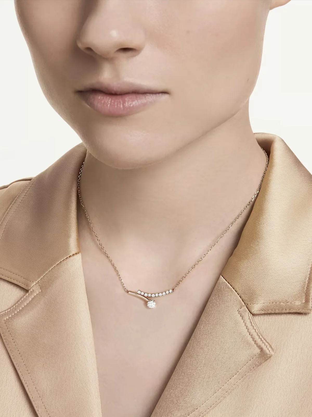 SWAROVSKI Vòng Cổ Matrix:Necklace Crash Wht/Ros