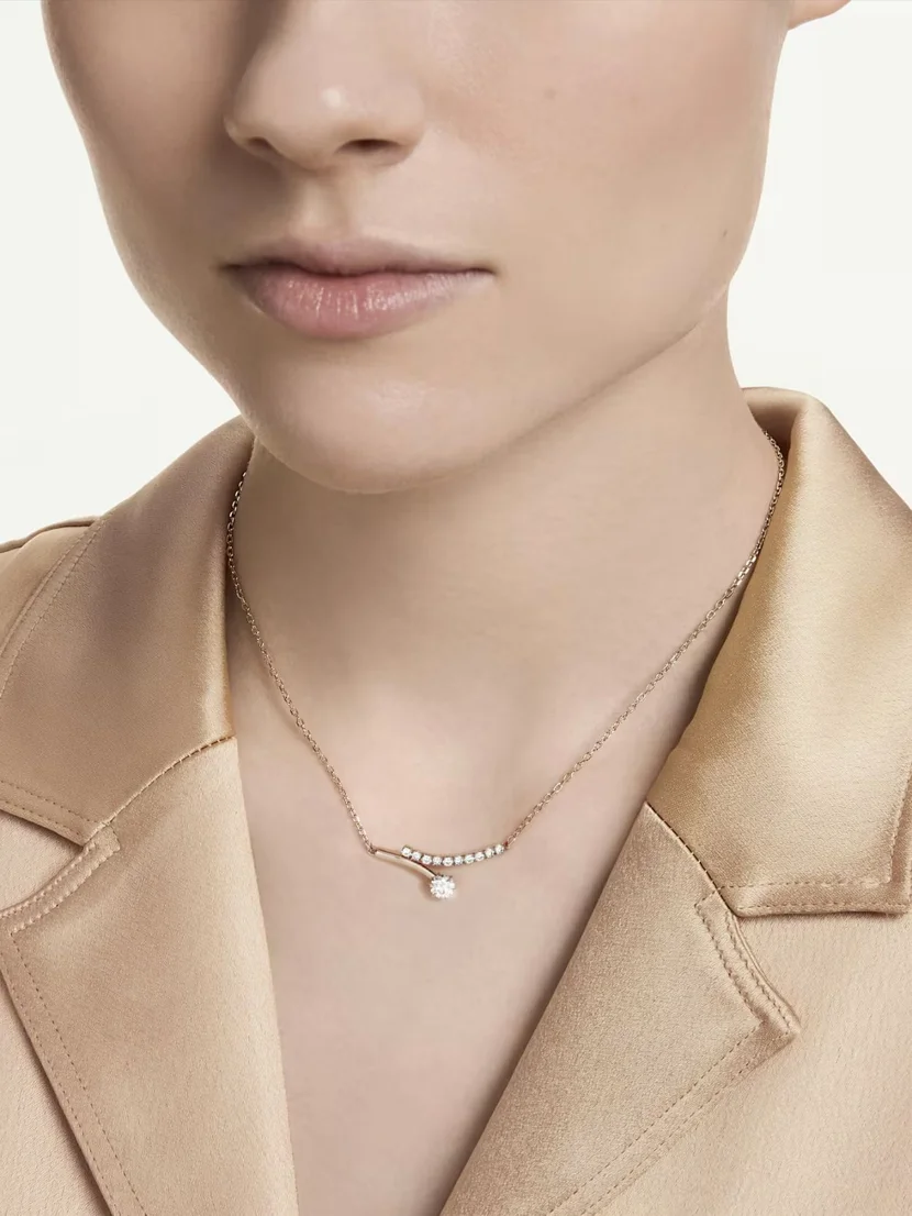 SWAROVSKI Vòng Cổ Matrix:Necklace Crash Wht/Ros