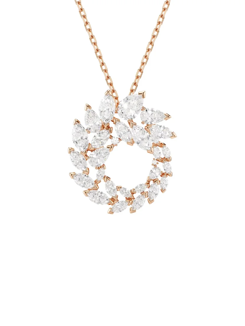 SWAROVSKI Vòng Cổ Mesmera:Pend Circular Wht/Ros