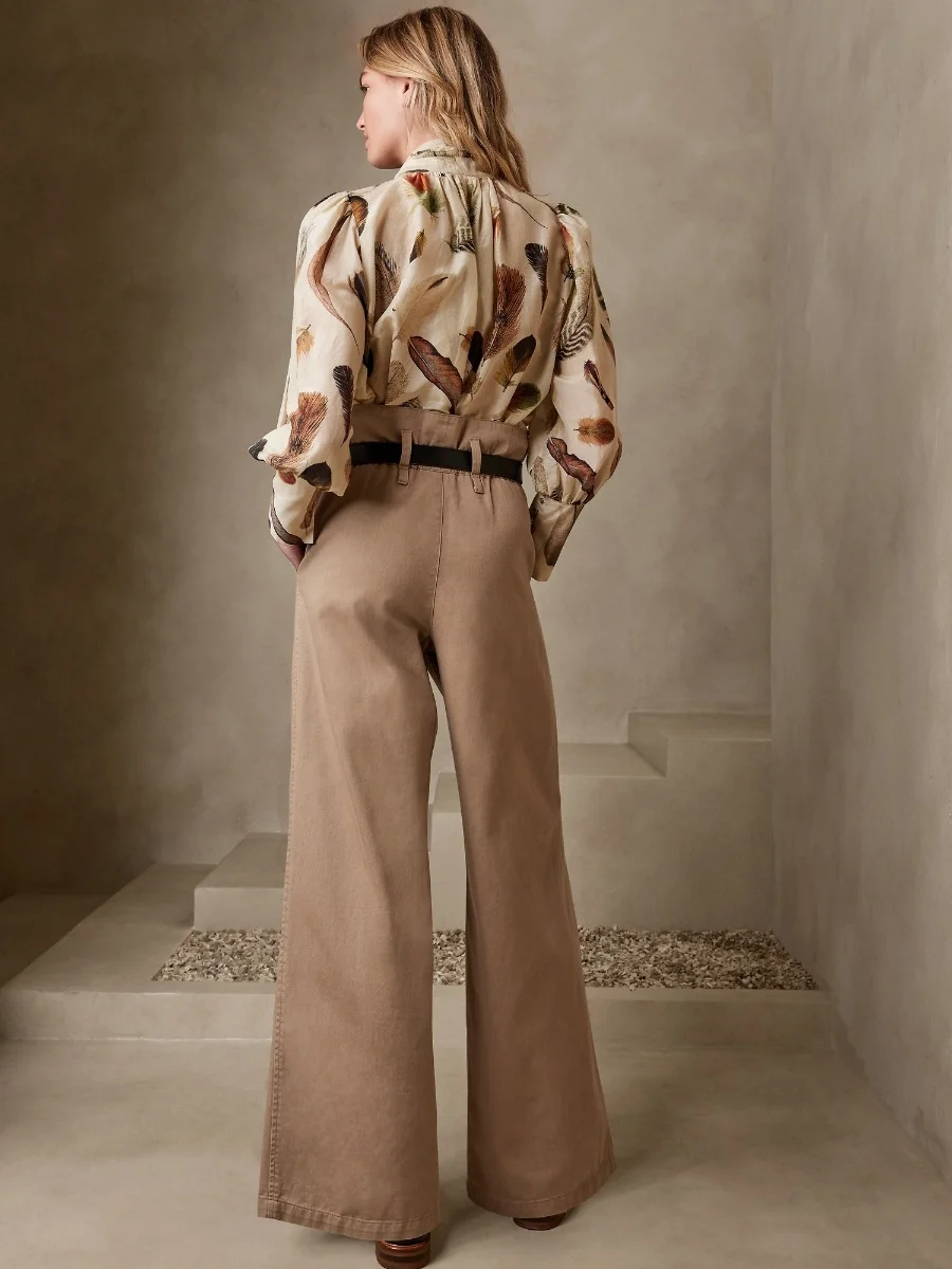 BANANA REPUBLIC Quần Dài Nữ Hr Paperbag Pant