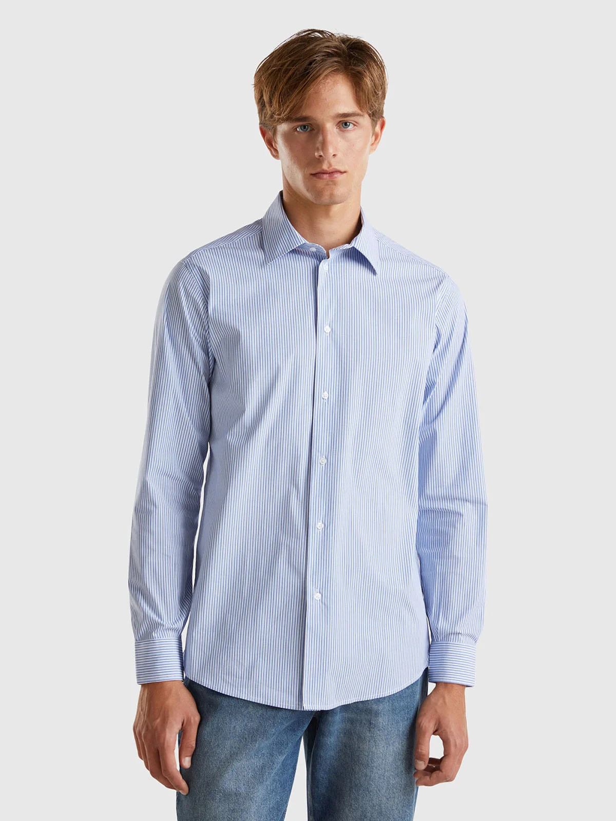 UNITED COLORS OF BENETTON Áo Sơ Mi Dài Tay Nam Men Shirt