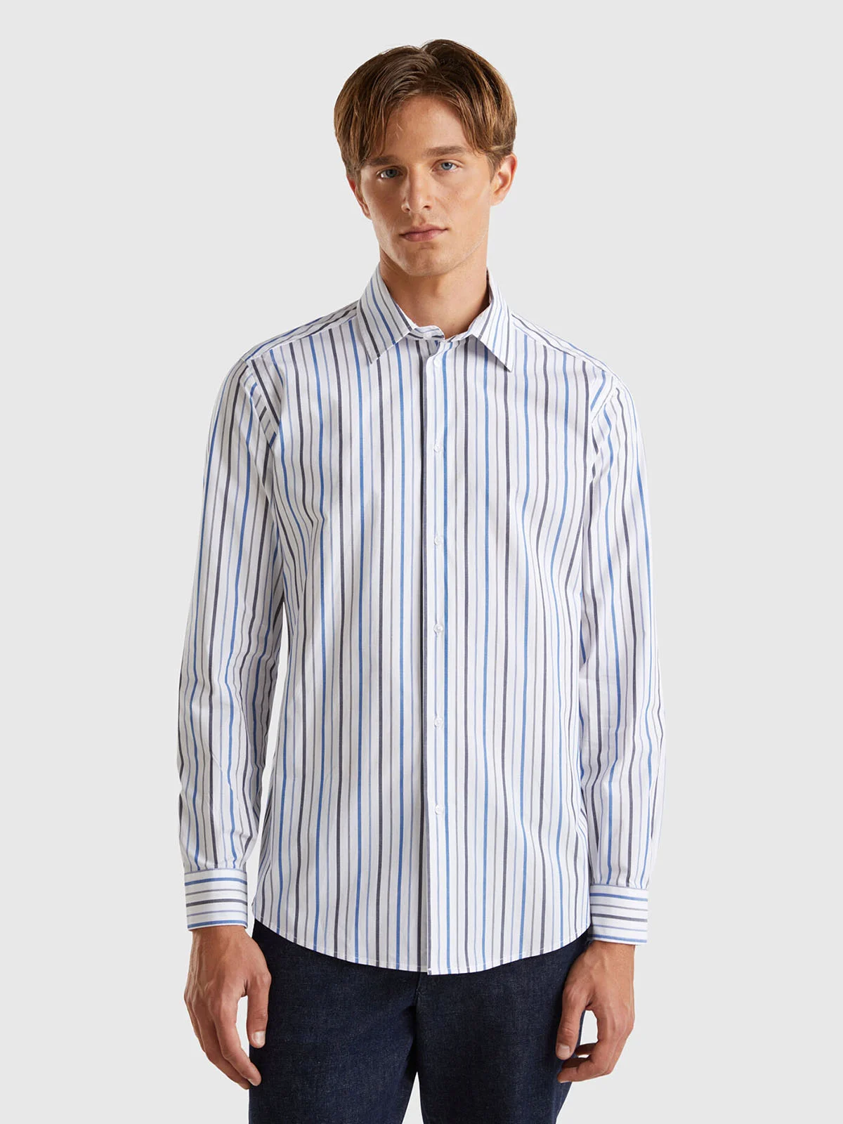 UNITED COLORS OF BENETTON Áo Sơ Mi Dài Tay Nam Men Shirt