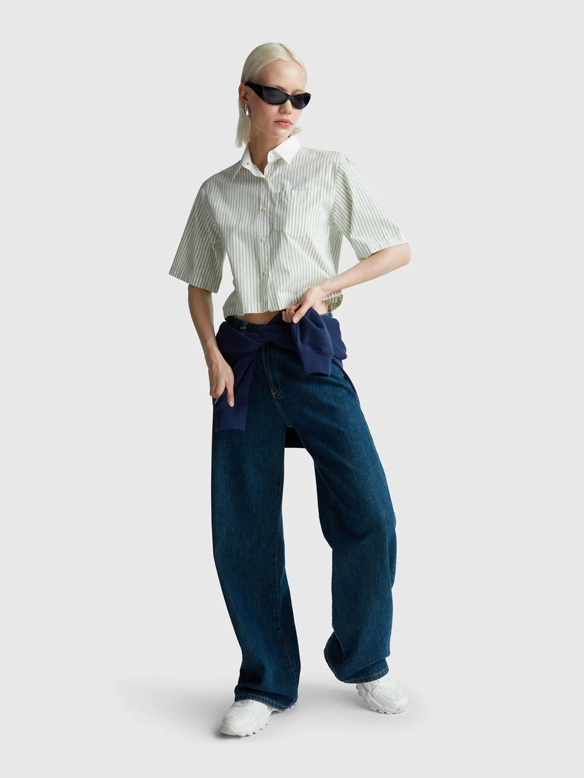 UNITED COLORS OF BENETTON Áo Sơ Mi Ngắn Tay Nữ Women Shirt