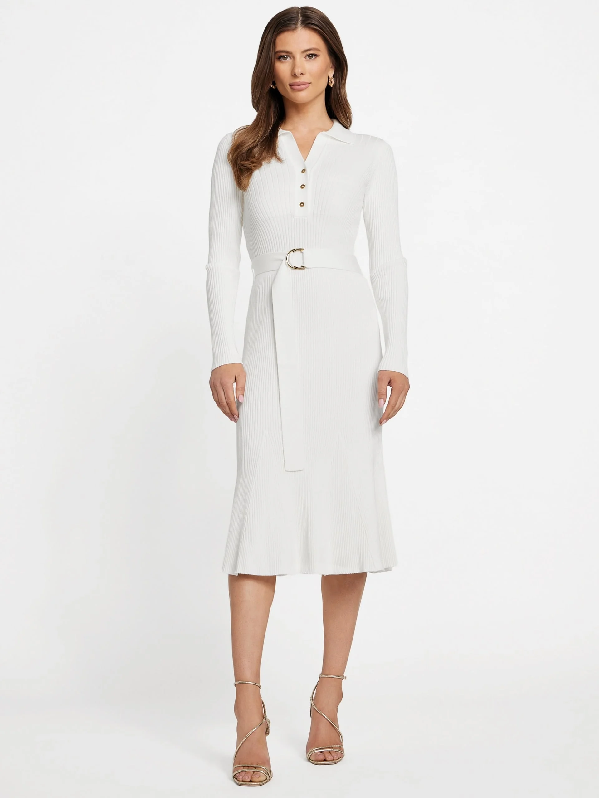 GUESS MARCIANO Đầm Nữ - Agathe Polo Ls Dress Swtr