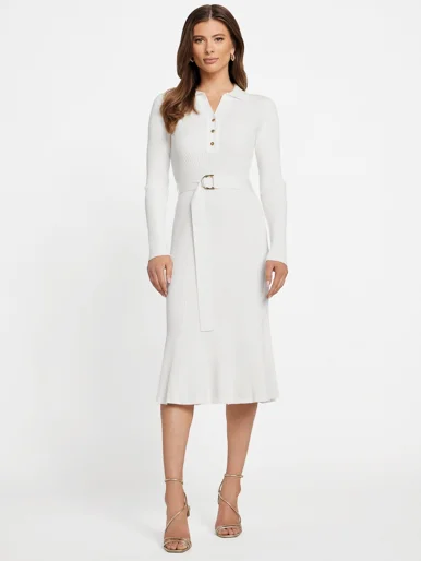 GUESS MARCIANO Đầm Nữ - Agathe Polo Ls Dress Swtr